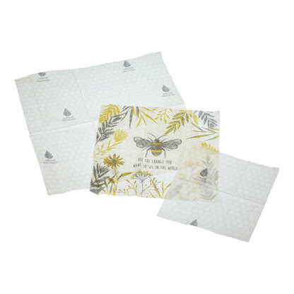 Natural Elements Eco-Friendly Beeswax Food Wraps, Set of Three, Card Wallet