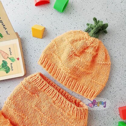 Carrot Baby Hat And Cocoon