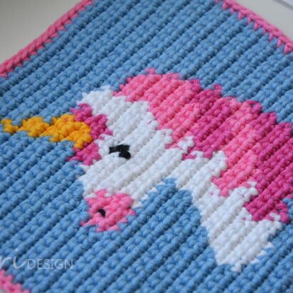 Unicorn Potholder Crochet Pattern