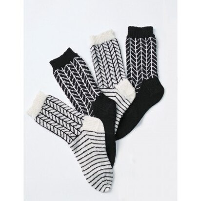 Graphic Chevrons in Patons Kroy Socks - knitting pattern