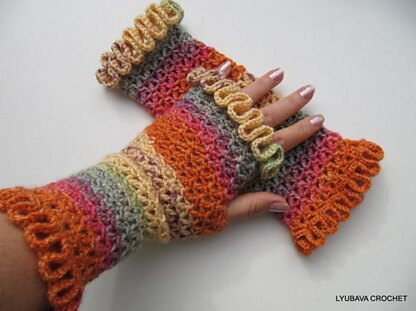 Fingerless Gloves "Happy Autumn Colours"