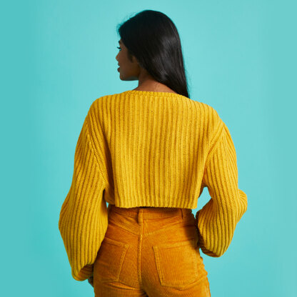 Sunshine Sweater - Free Jumper Crochet Pattern For Women in Paintbox Yarns Cotton 4 Ply by Paintbox Yarns