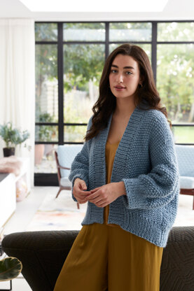 "Hattie" - Cardigan Knitting Pattern Women in Debbie Bliss Merion by Debbie Bliss