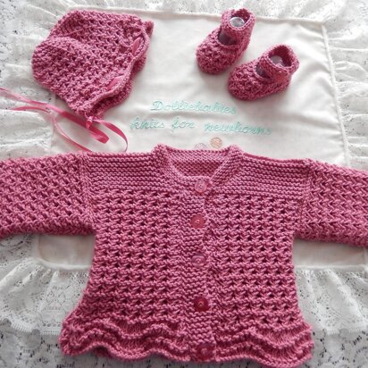 53. Lacy Frilled Cardigan Set