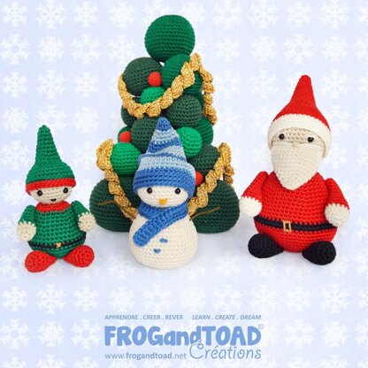 Christmas Tree Santa Rudolph Snowman Elf - Reindeer Scarf Gnome Hat - FROGandTOAD Créations