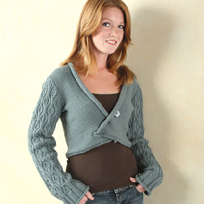 244 Schell Cropped Cardigan - Knitting Pattern for Women in Valley Yarns Northfield