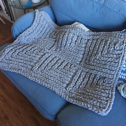 Brioche Knit Style Blanket