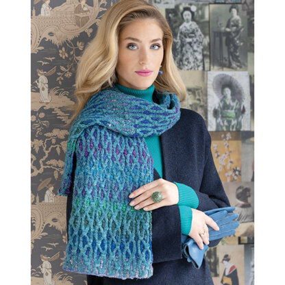 two color cable knit scarf pattern