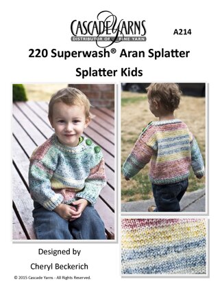 Splatter Splatter Kids in Cascade Yarns 220 Superwash® Aran - A214 - Downloadable PDF