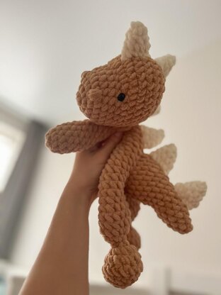 Dinosaur comforter. Dragon snuggler. Cute Amigurumi. Crochet. PDF.