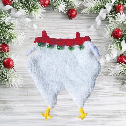 Chicken Knit Christmas Stocking