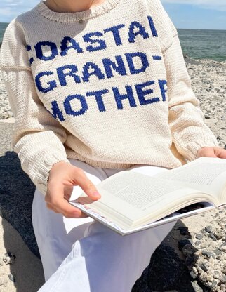 Coastal Grandmother Sweater in Lion Brand 24/7 Cotton - M22140 TC - Downloadable PDF