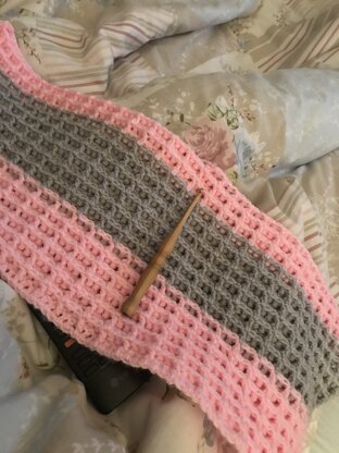 Waffle baby blanket