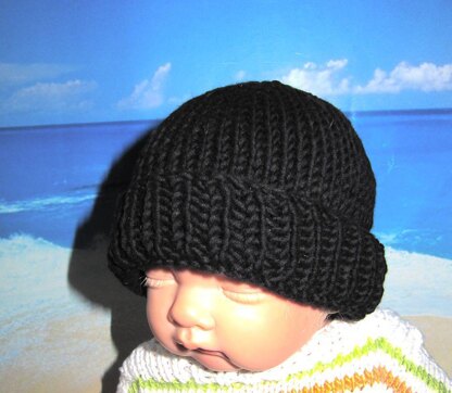 Baby Black Beanie