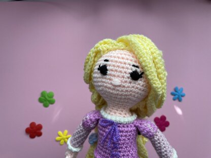 Rapunzel amigurumi doll