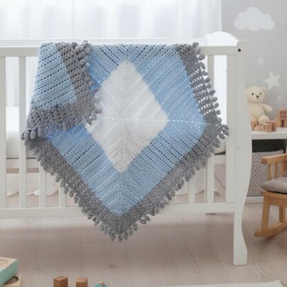 Curly Edge Blanket Crochet Pattern #103