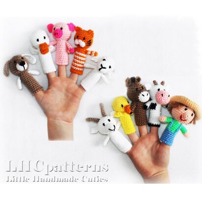 Old Macdonald Finger Puppets Crochet Pattern