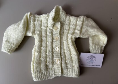 Wendy Baby Cardigan Knitting Pattern 3-24 months Approx