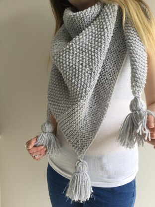 Sea Silver Shawl - toddler to adult