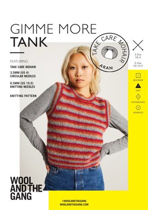 Gimme More Tank in Wool and the Gang Take Care Mohair - V231645542 - Downloadable PDF
