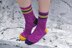 Roller Girl Heart Knee Patch Striped Socks