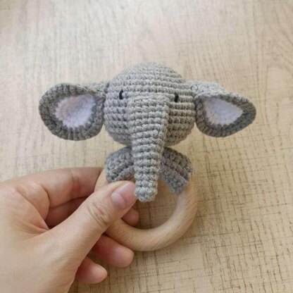 Crochet Patterns,Crochet Rattle Patterns 4 in 1: Bear, Elephant, Panda, and Flamingo,Amigurumi Crochet,Easy Crochet Patterns for Beginners