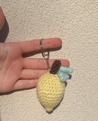 Crochet Lemon Keyring Pattern