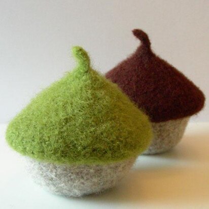 Felted Acorn and Mushroom Catch-all