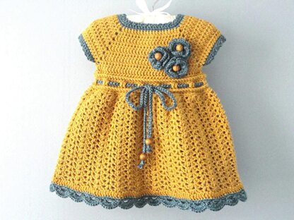 Baby Girl Pattern Crochet Newborn Outfit by Elena Mitchell