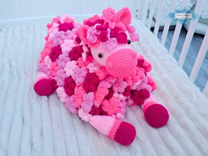 3in1 Pink Pony Baby Blanket Crochet Pattern