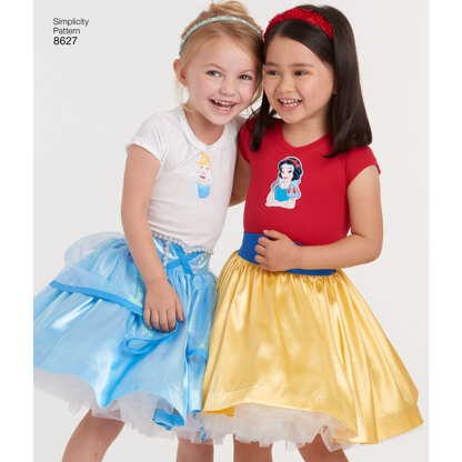 Simplicity 8627 Child's Disney Character Skirts - Paper Pattern, Size A (3-4-5-6-7-8)