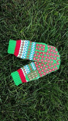 Arjeplog Rosettes: Swedish Sámi Knitted Mittens