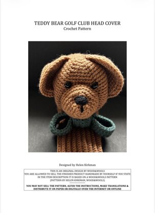 Teddy Bear Golf Club Cover