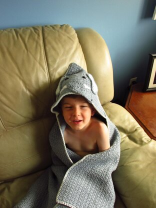 Elephant Hooded Towel with Matching Washcloth