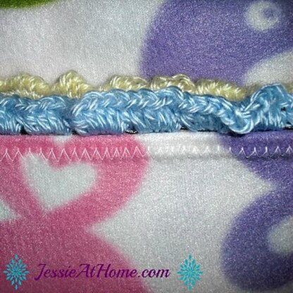 Fleece Blanket with Crochet Edging