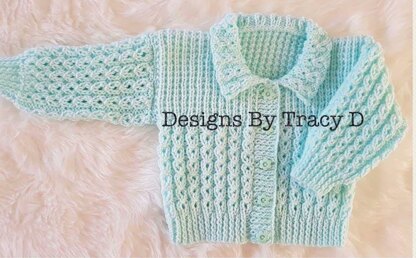 Skye baby knitting pattern, 0-6mths Cardy, hat and booties