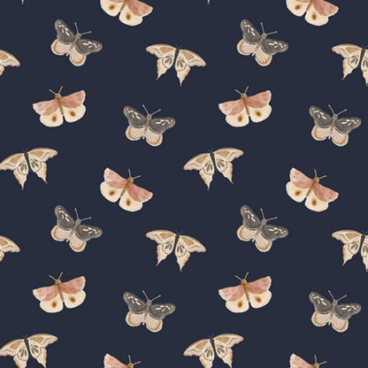 Digital Butterflies (Navy)