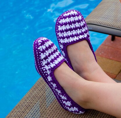 Sea Breeze Houndstooth Slippers