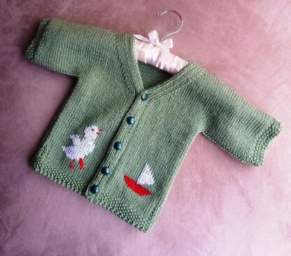 One Piece Green Little Duck Baby Jacket