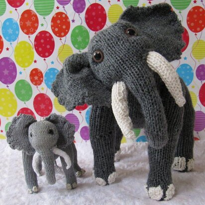 Elsie Elephant and Baby Elvis - knitting pattern