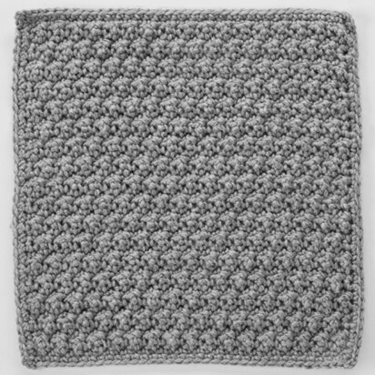 Raised Crochet Treble Square for Checkerboard Textures Throw in Red Heart Soft Heathers - LW4132-5