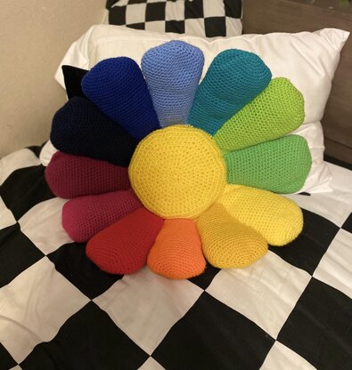 Rainbow Flower Pillow