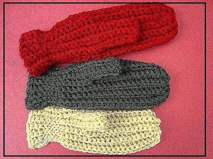 120 sideways mittens, crochet pattern, AGE 2 TO ADULT