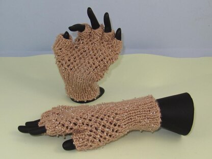 Beaded Easy Lace Short Finger Gloves