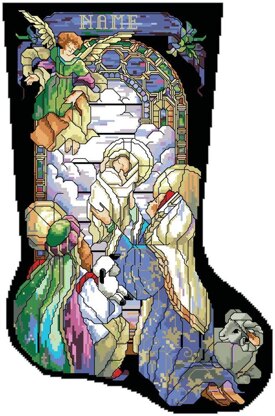 Tiffany Nativity Stocking - PDF