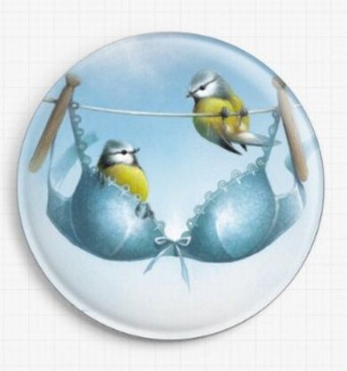  Geckorouge A Pair of Blue Tits Needle Minder