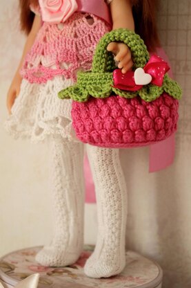 12 inch Dolls Raspberry Bag