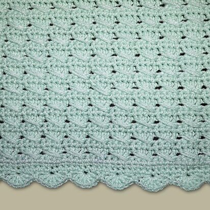 CROCHET Baby Blanket / Afghan - Pastel Aquamarine