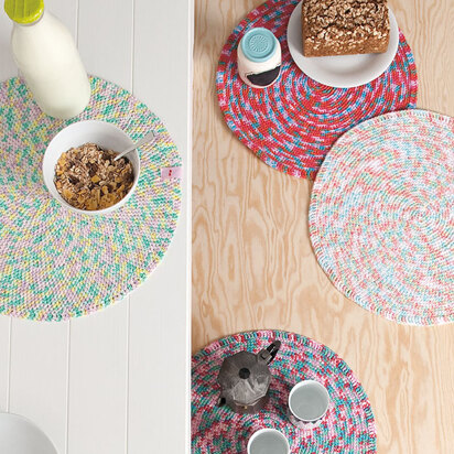 Round Placemat in Rico Creative Cotton Print Aran - 37 - Downloadable PDF