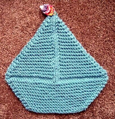 Sail Boat Dish Cloth